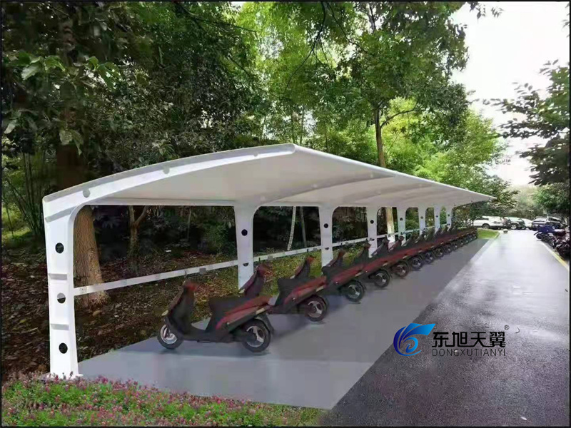 7字型膜結構自行車棚